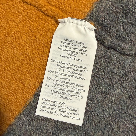 Madewell Kent Striped Color Block Wool Blend Cardigan Sweater in Coziest Yarn XS - Picture 8 of 8